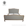 French Stylish Oak Linen Bed
